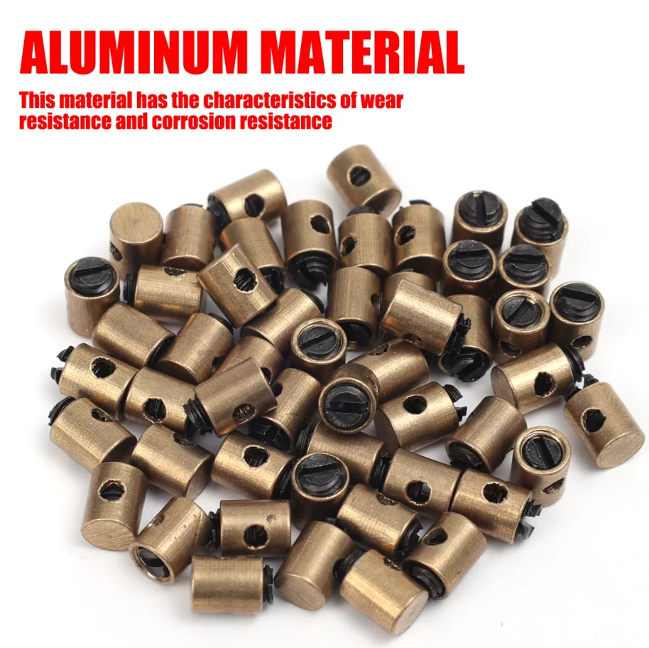 5/10 Uds Cable de acelerador de motocicleta perno de freno de núcleo Color dorado Motocross bicicleta de playa Cable de tracción de acelerador pasador de perno de parada de freno