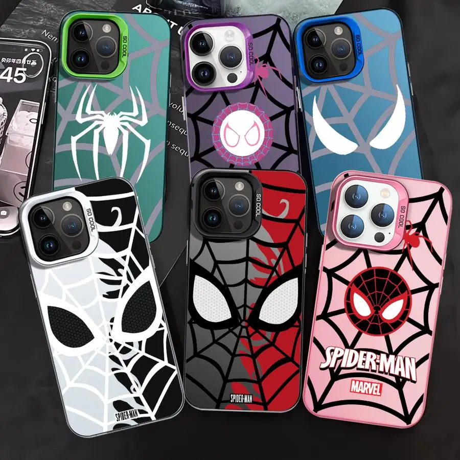 

Marvel Spider Man Cool Logo Phone Case for Apple iPhone 16 11 Pro Max 15 Plus XS Max X 13 12 Pro XR 14 Pro Soft Cover Silicon