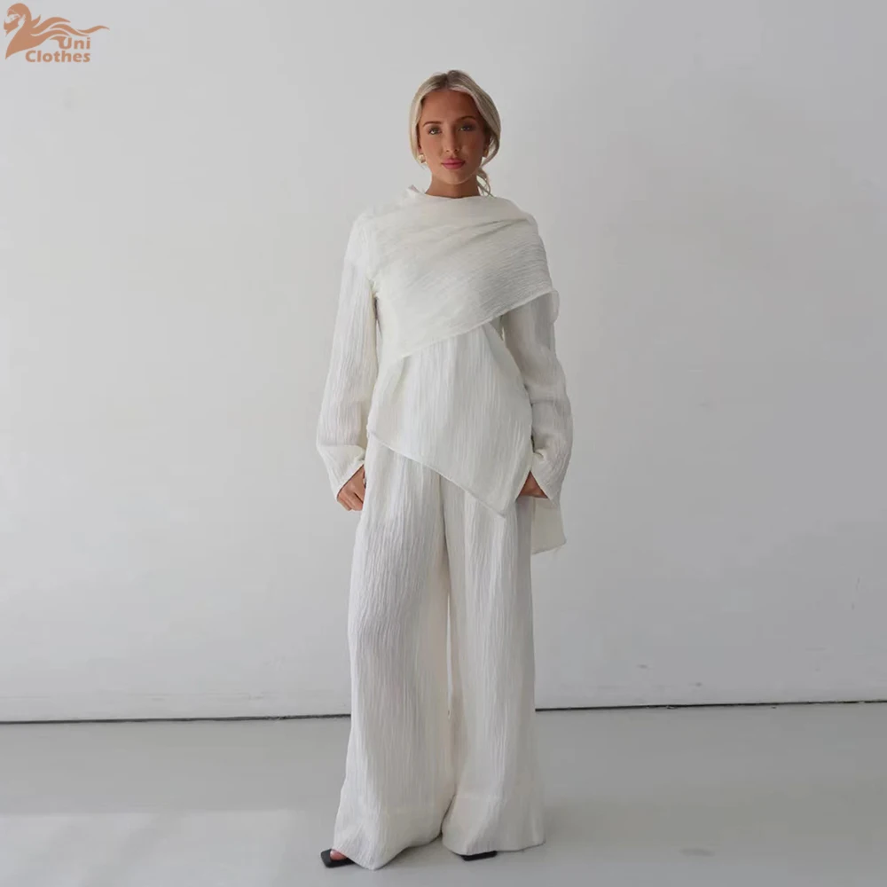 

Eid Muslim Women Abaya Set Elegant Dubai Solid Color Button-Down Cardigan and Pants Suit Islam Modest Outfit 2025 Turkey Clothes