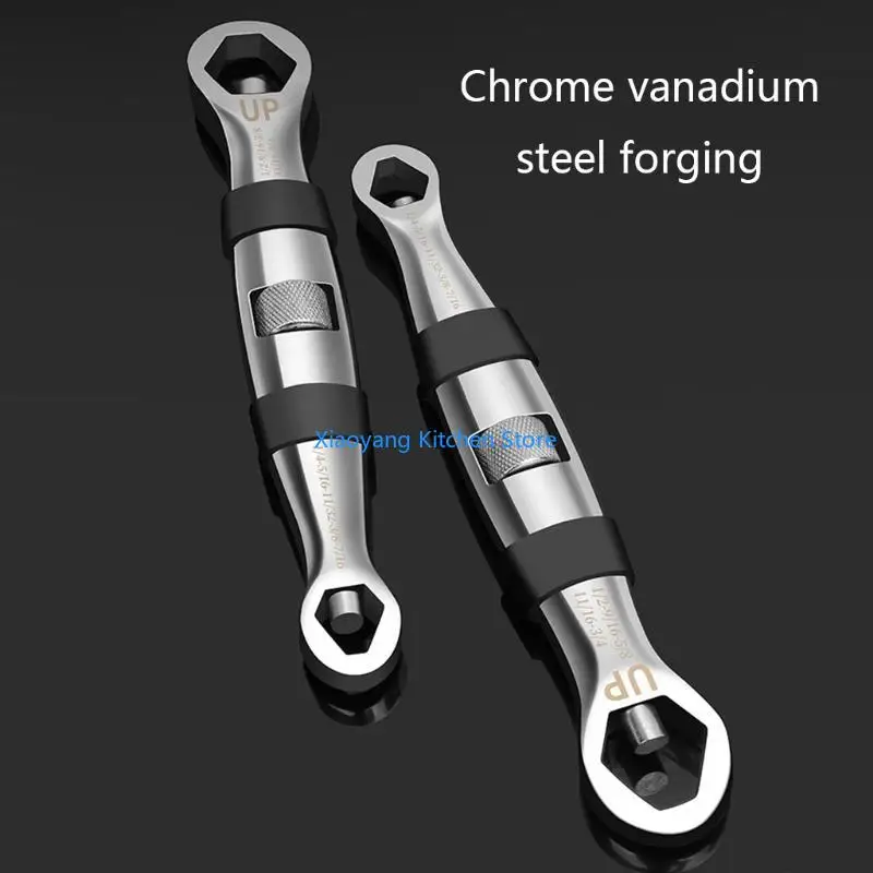 

69HC Multi Functional 23-IN-1 Adjustable Universal Pocket Wrench 1/4-inch to 3/4-inch 7mm to 19mm Flexible Type Hand Tool