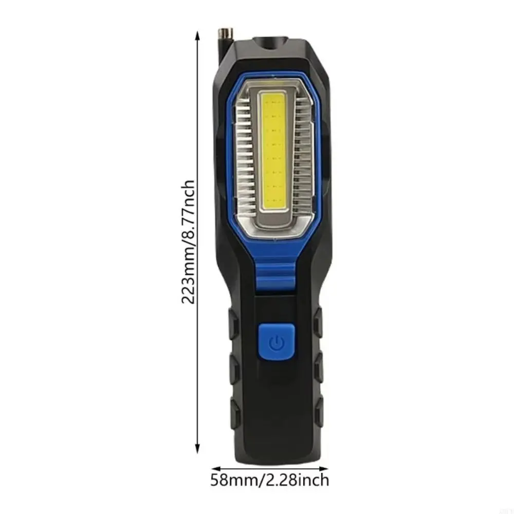 LED Compact Work Light Lightweight Easy To Carry Car Garage Mechanic Lamp Plastic Hook Design Bright Warning Torch Repair