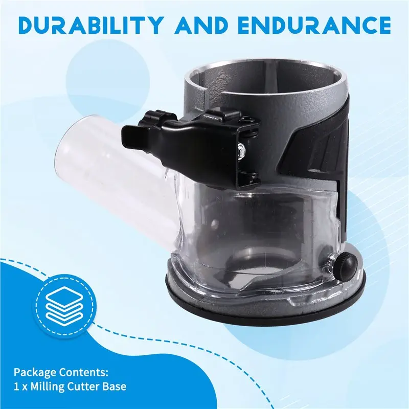 【متعدد الاستخدامات 】قاعدة توجيه يغرق من سبائك الألومنيوم قابلة للتعديل مع مجموعة الغبار لآلة التشذيب ونقش الاستقرار المحسن