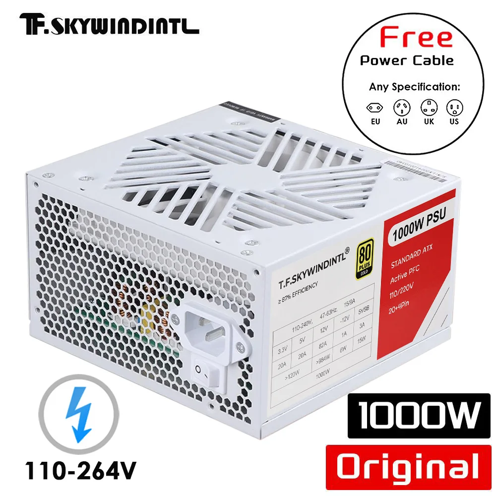 

Power Supply 1000 watt gaming pc 1000W Gaming Full Voltage 120mm Silent Fan ATX Desktop computer Power Supply for BTC Server