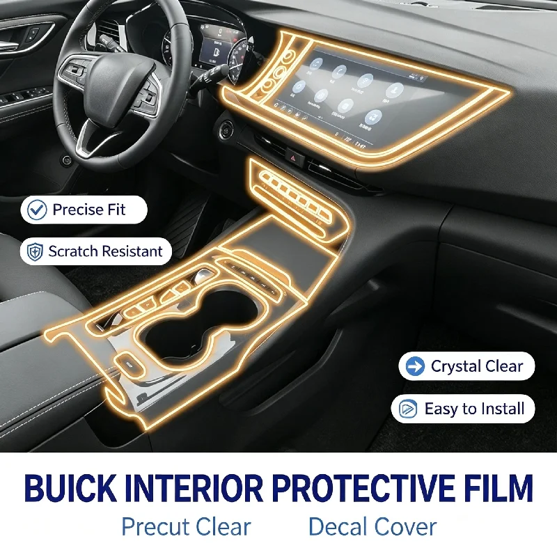 For 24-26 models of Buick Envision S interior transparent protective film; center console navigation screen and dashboard film
