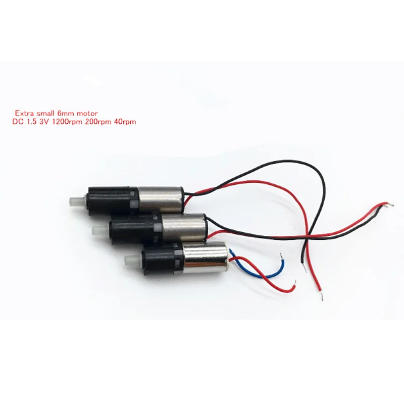 1 Piece Extra Small 6mm Hollow Cup Planetary DC Gear Motor DC 1.5 3V 1200rpm 200rpm 40rpm Coreless Motor