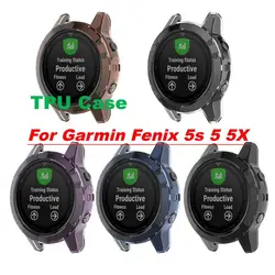 TPU Case For Garmin Fenix 5X 5 5S Plus Smart Watch Soft Silicone Cover Bumper Strap Fenix5 Protector Frame Shell Accessories