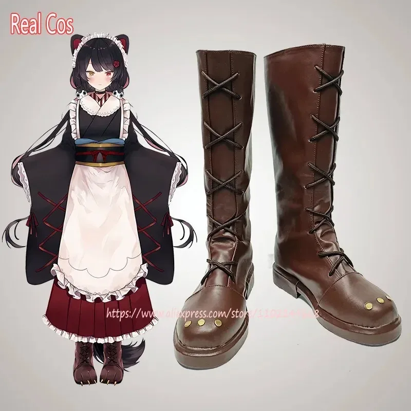 

RealCos Vtuber Youtuber Hololive Cosplay Inui Toko Shoes PU Leather Halloween Custom Made Boots