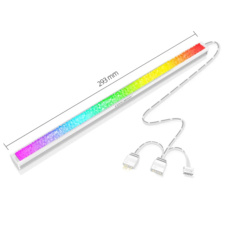 

COOLMOON ARGB LED Strip Diamond Lighting 5V M/B 3PIN AURA For DIY MOD Game Cabinet Decoration 15mm* 12mm* 280mm