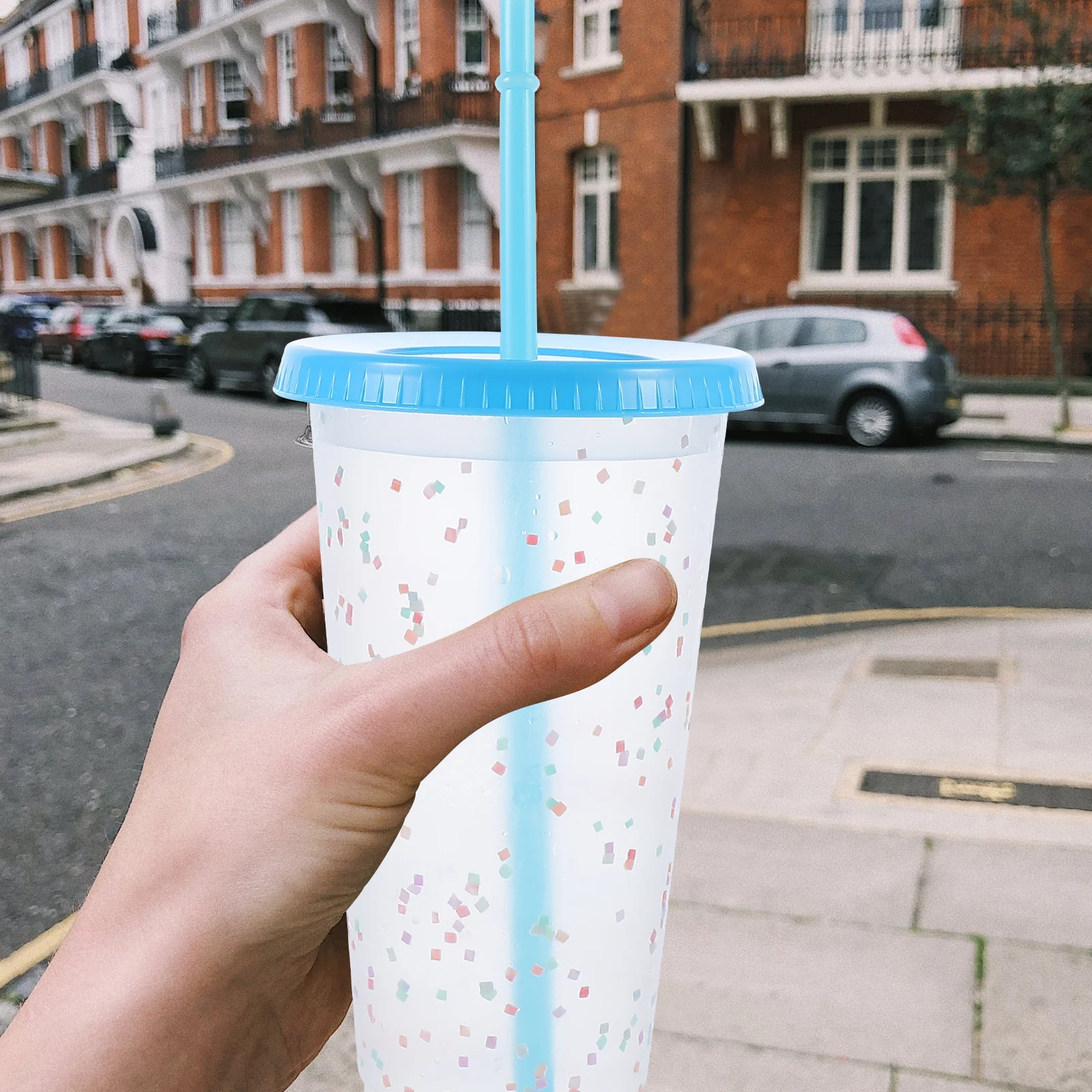 

1 pc Temperature Change 500Ml Sippy Cup For Kids Adults Bpa Free Plastic Drinking Bottle Heat Discoloration Coffee Cup