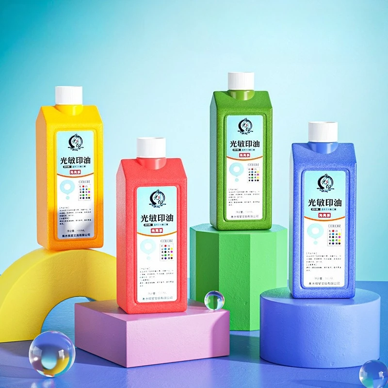 1000ml Photosensitive Ink Quick Drying Waterproof Sun Protection for Stamping Photosensitive Seal Printing and Dyeing