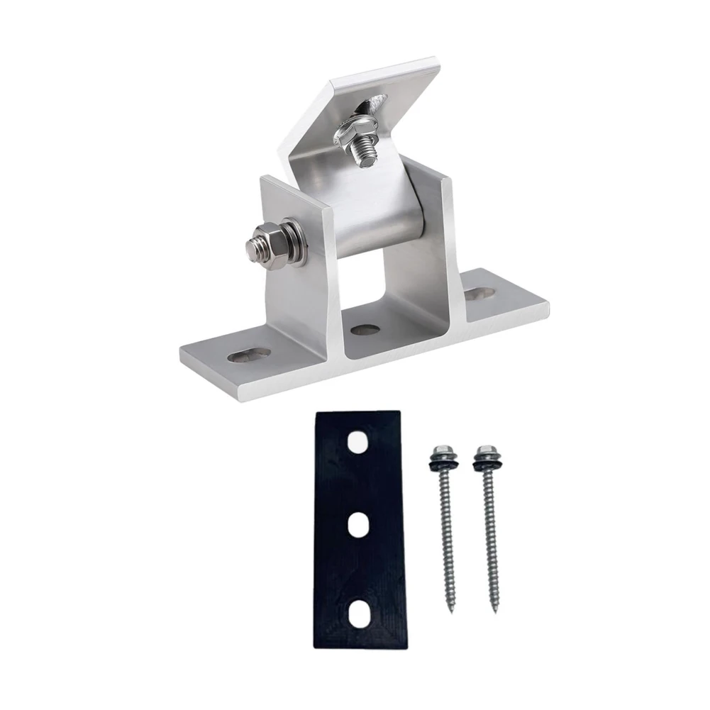 2 Pcs Solar Panel Mounting Brackets Drill-Free Mount 15-30 Degree Angle Aluminum Solar Panel Brackets Lightweight Mount Bracket