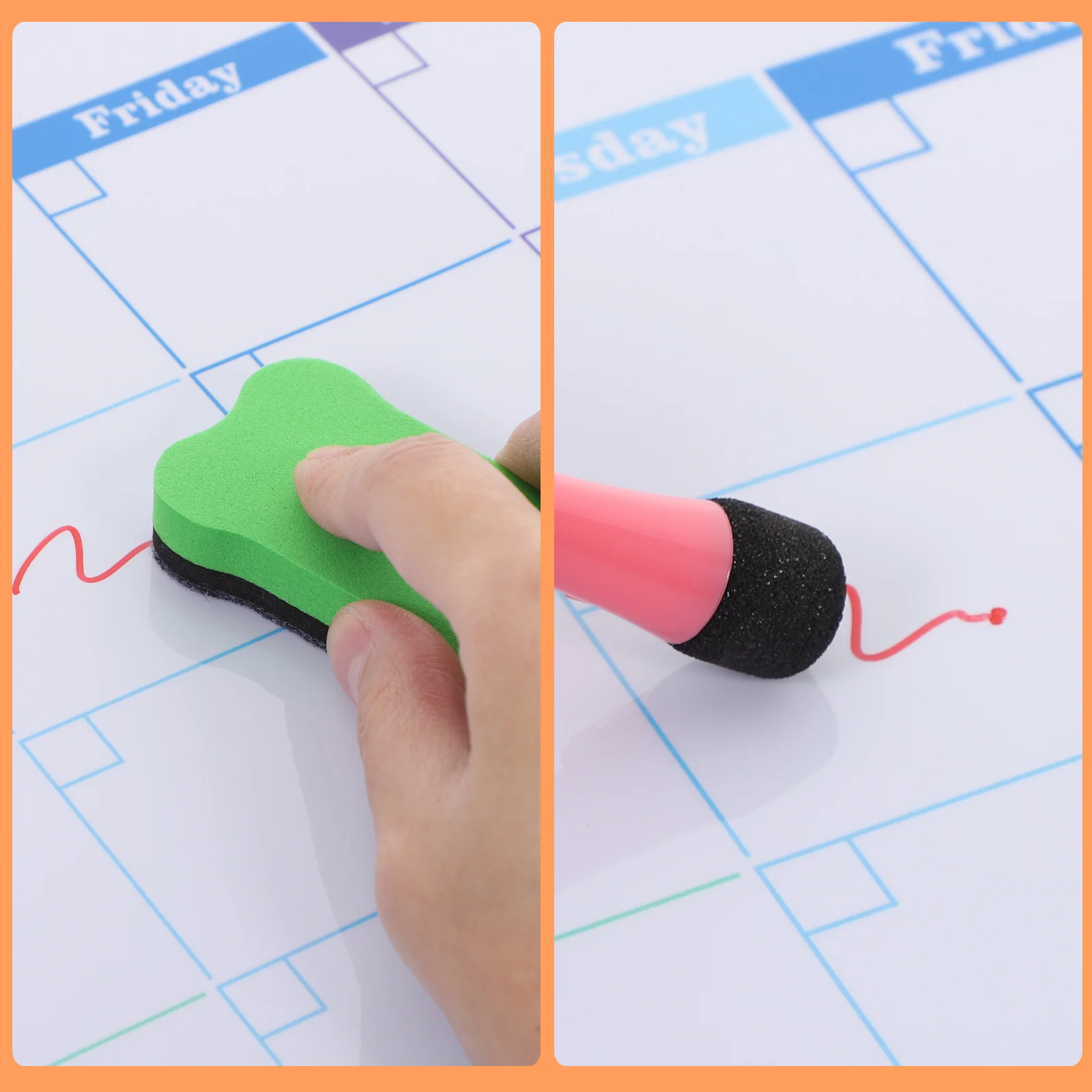 

Fridge Magnetic Monthly Planner Schedule Whiteboard Dry Erase Calendar Colorful Weekly Refrigerator