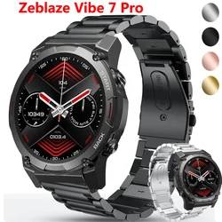 22mm Watch Bracelet Strap for Zeblaze Vibe 7 Pro/Vibe 7 Lite Smartwatch Stainless Steel Band for Zeblaze Metal Correa Wristband
