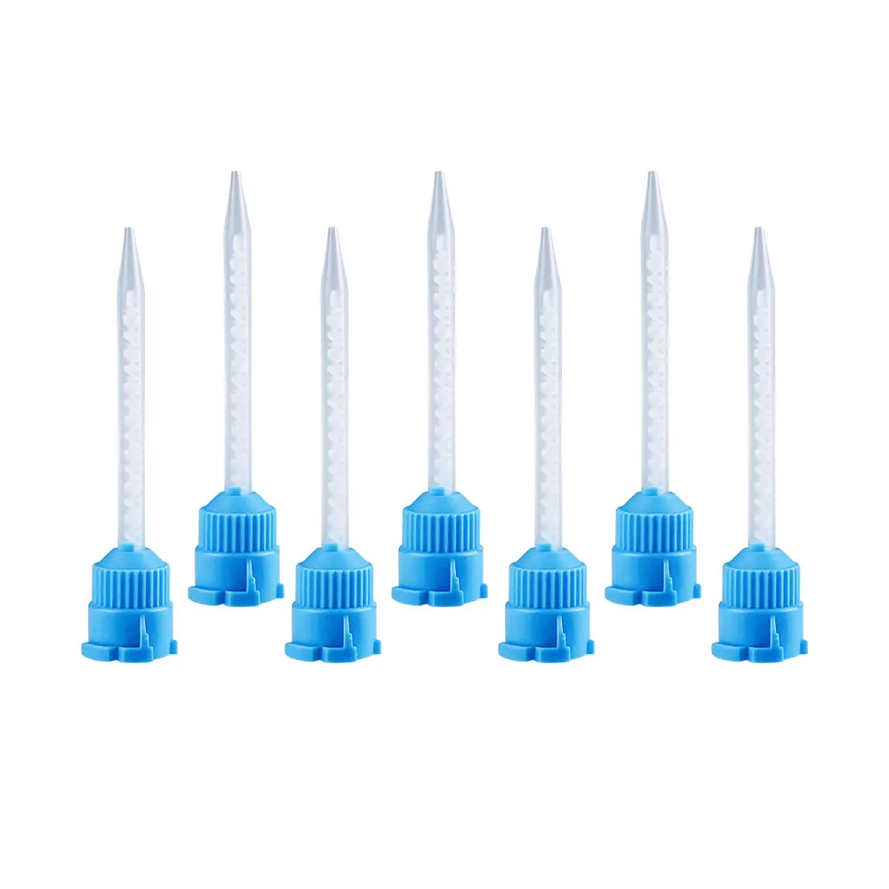 Universal 1:1 10:1 Silicone Rubber Mixing Head Dental Materials Gun Dentistry Disposable Impression Nozzles Mixing Tube 50pcs