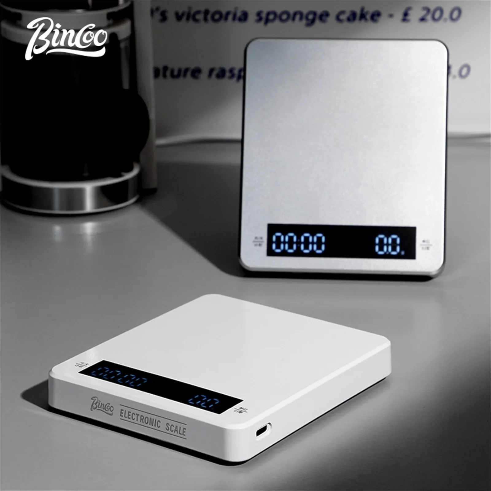 Bincoo-Hand-Brewed Electronic Coffee Bean Weighing, Smart Timer, Italian Style, Special Coffee Tools