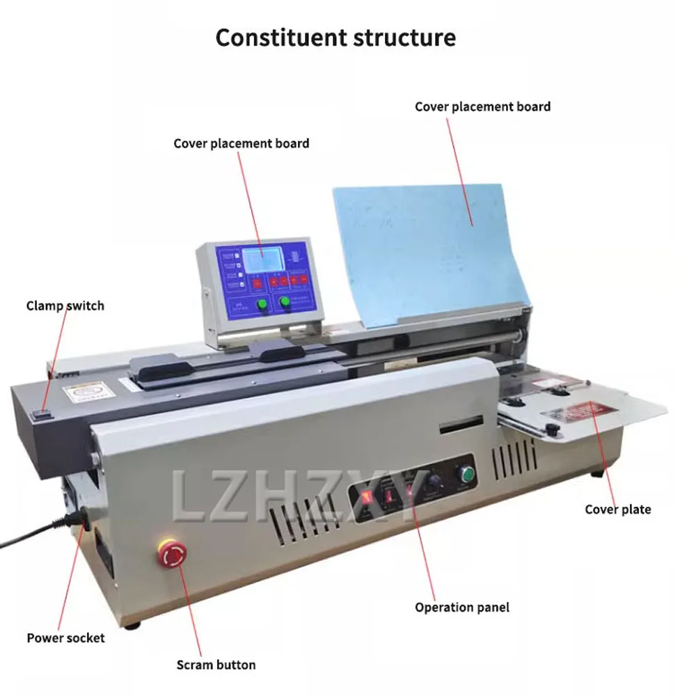 A4/A3 Glue Binding Machine Fully Automatic Desktop Hot Melt Adhesive Binding Machine Tender Book Document Binding Machine Office