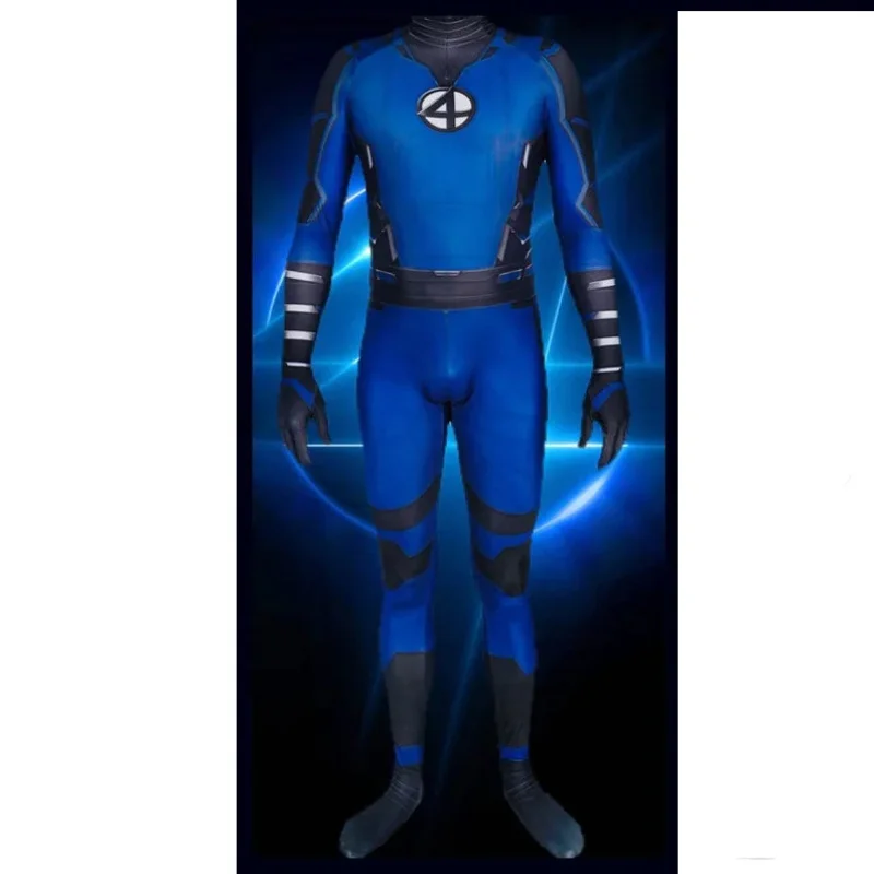 Mister Cove 4 Cosplay Costume pour Adultes et Enfants, Costume de Batterie d'Halloween, Zentai Trempé, Quatre Smile Hero