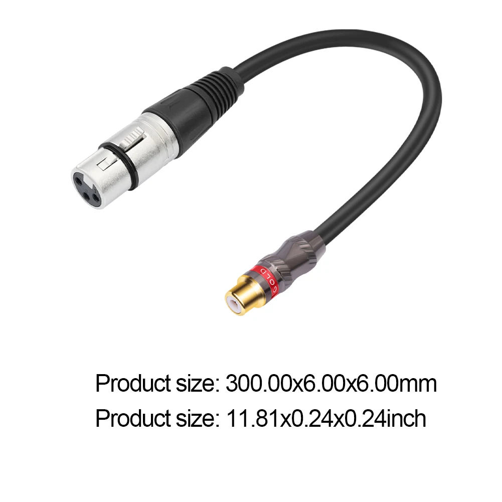 0.3 متر 3Pin XLR أنثى إلى RCA أنثى RCA أنثى إلى 3Pin-XLR شاحن أنثي الحبل لمكبرات الصوت أنظمة الصوت ستيريو HiFi