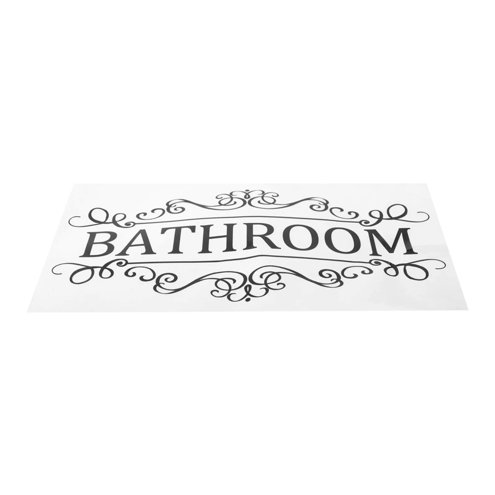 Door Sign Vinyl Bathroom Rules Wall Sticker for Toilet Washroom Decor Waterproof Matte PVC Material Applied on Flat Surfaces