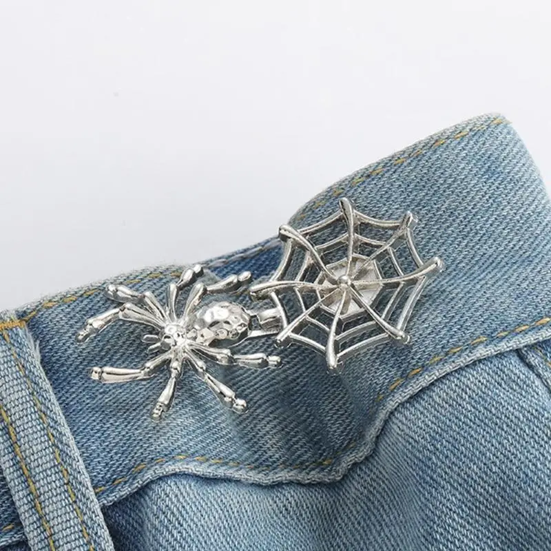 652f 3Pieces Canda da Ajustadores cintura Pin Spiderweb Shaper Buttons para homens e mulheres Uso