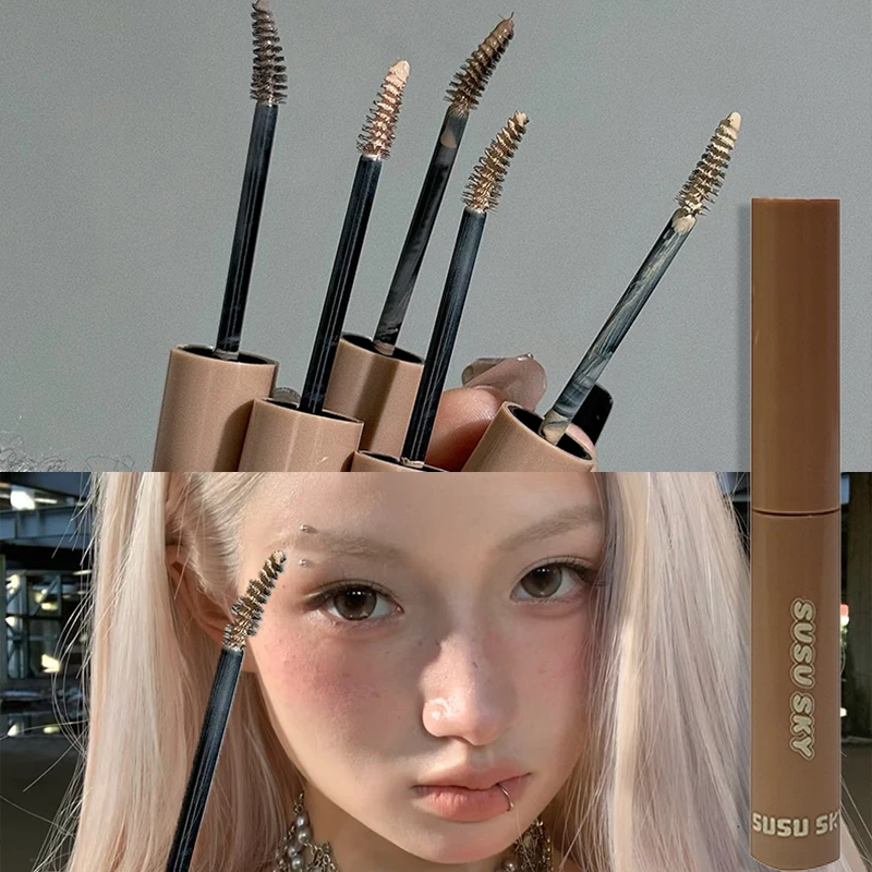 Creme de sobrancelha tingido natural, alto pigmento, de longa duração, à prova d'água, natural, selvagem, intensificador de sobrancelha, rímel cosmético