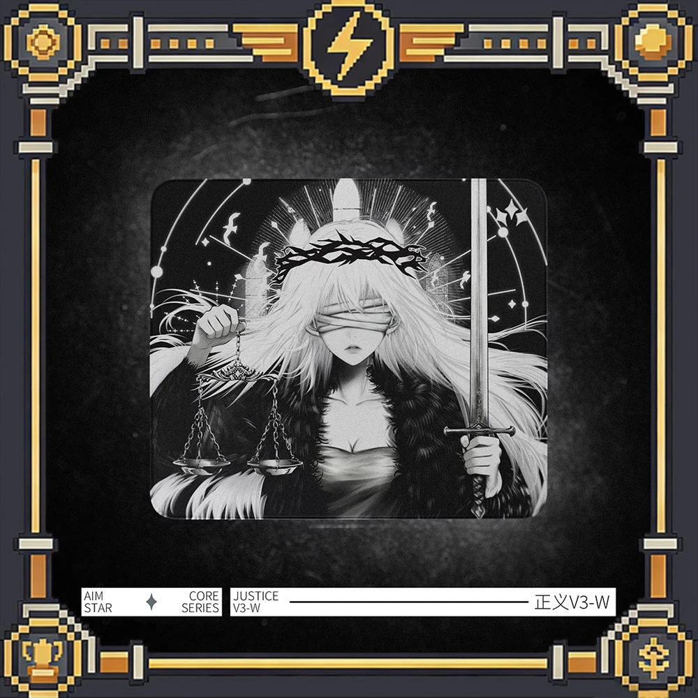 

Коврик для мыши Aimstar Justice V3, мягкий, для игр в FPS, 4 мм, нескользящий, аксессуары для киберспорта, кастомизированный коврик для мыши