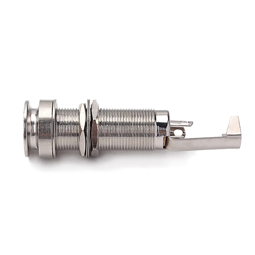 

Nickel Plating 6 35mm Stereo Guitar Endpin Jack Jack Cylinder Output Electric Guitar Bass Input Long Legs Accessories