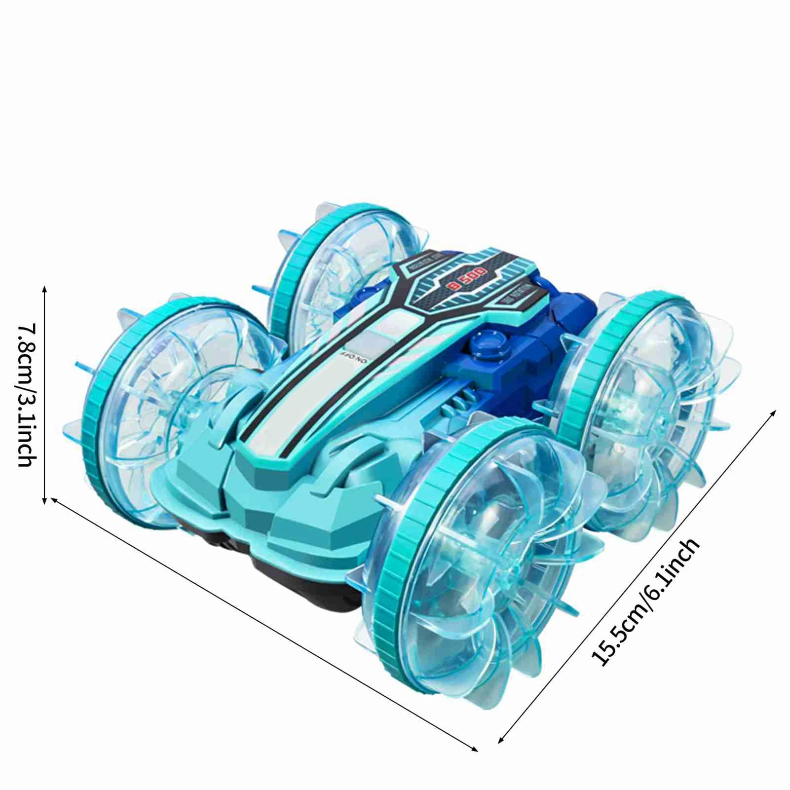 Remote Control Car Boat Gesture Sensing RC Waterproofing Stunt 4WD Water All Terrain Beach Pool Toys with LED Lights for Kids