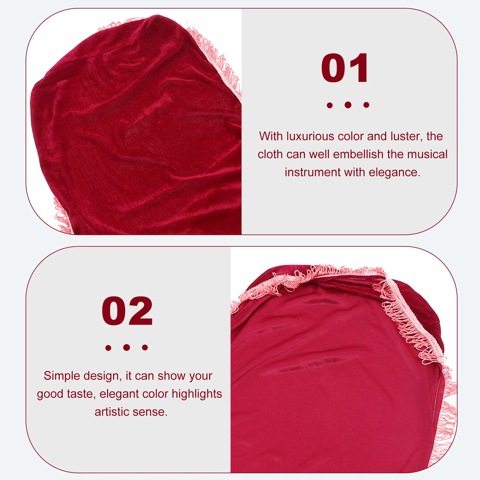 

Dustproof Guzheng Cover Musical Instrument Accessory Tassel Piano Protective Bag