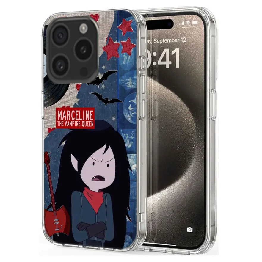 Adventure Time Marceline Clear Phone Case For Apple iPhone 12 13 Mini 11 14 15 16 Pro Max Cover XS MAX XR Soft