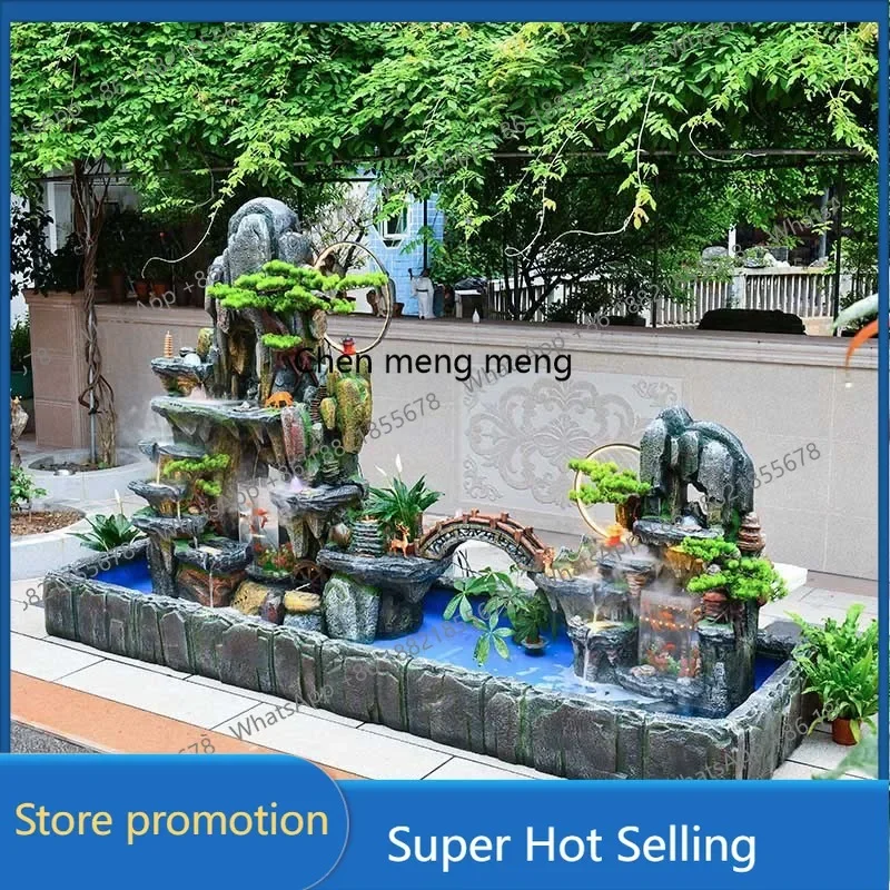 A6239 Large rockery fountain living room landscape ornament indoor garden fish pond landscaping