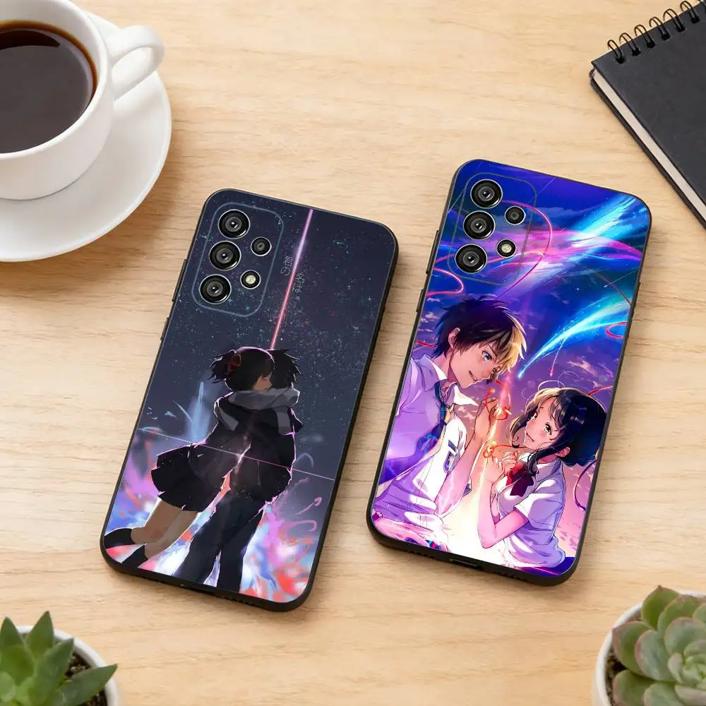 

Anima F-Film Your Name Phone Case For Samsung S25,S24,S21,S22,S23,S30,Ultra,S20,Plus,Fe,Soft Silicone Black Cover