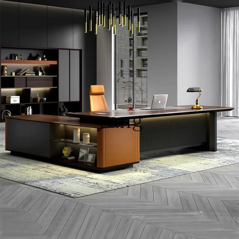 LTT Boss Desk Modern Chairperson Leadership Office Supervisor Manager Office Desk and Chair Combination