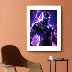 Diy Marvel Diamond Malerei, handgefertigtes bestickter Platz, Black Panther, Kunstmosaik, Heimdekoration, 5d 10 Hauptverkaufskasten Panther Schwarz - №5