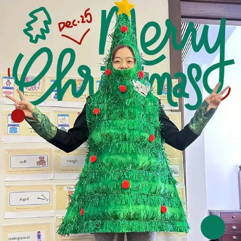 

COSda@Funny Christmas Tree Cosplay Costume, Holiday Party Costumes, Halloween COS Show, Christmas Ornament, Gift