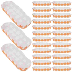 100 Pcs Disposable Paper Hot Dog Trays Greaseproof Food Holders Takeout Snack Containers Fried Corn Cakes Boxes Lightweight