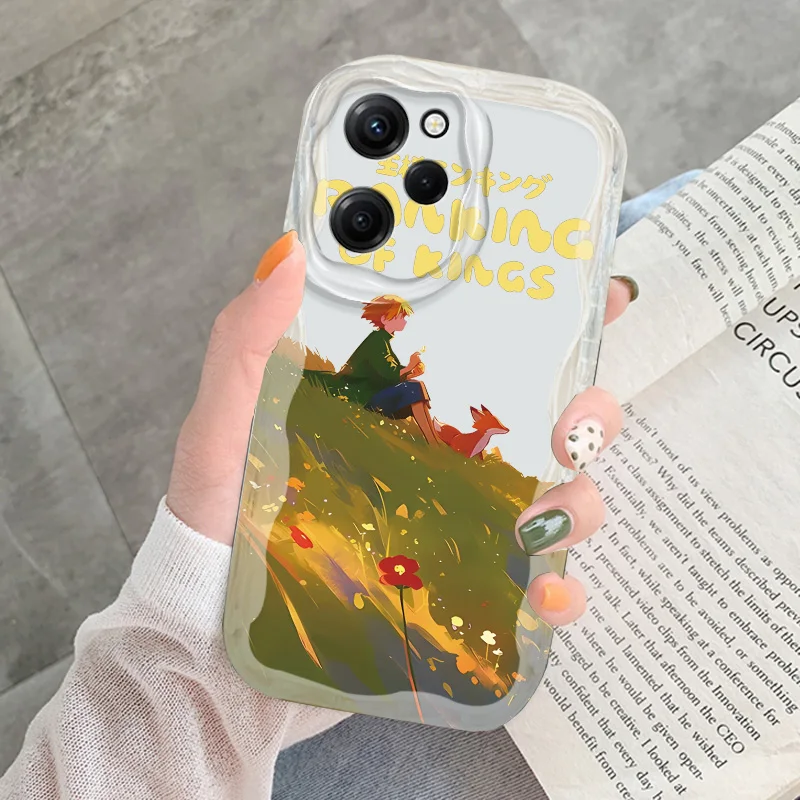 Le Petit Prince Cream Phone Case For OPPO Realme 5 6 7 8 10 11 12 6i Pro Plus (Global) C2 11 12 15 2021 silicone Funda Cover