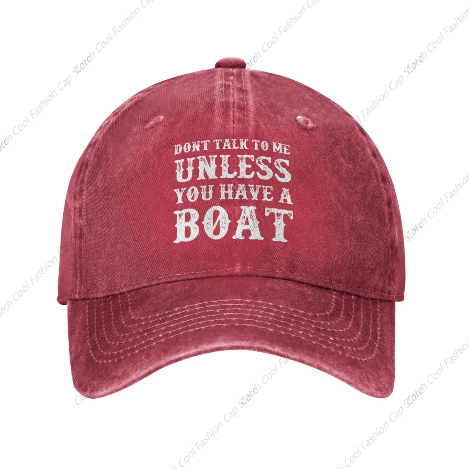 

Don't Talk to Me Unless You Have A Boat Baseball Cap for Men Women Vintage Trucker Denim Hat Washed Cotton Fashion Unisex