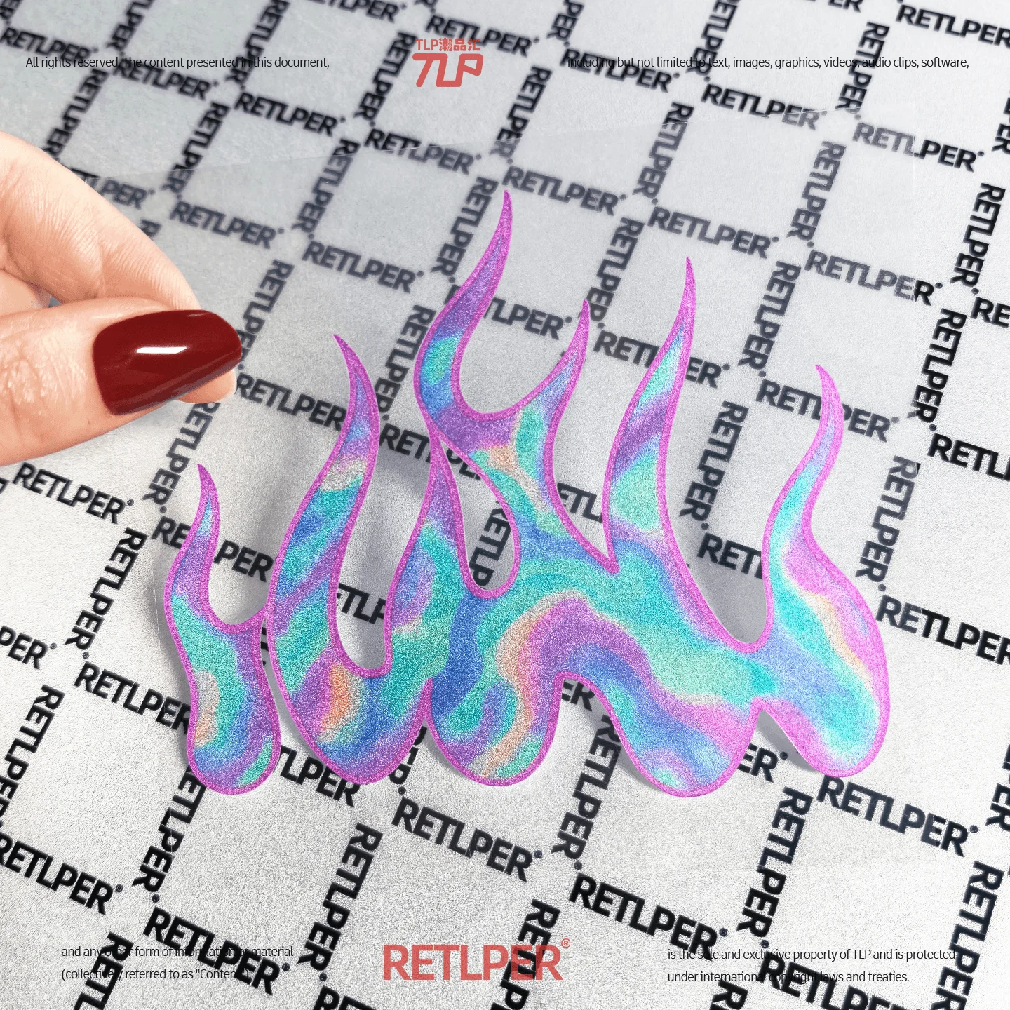 Retlper Hollow-Out Car Sticker Original Rising Flame Sunset New Chinese Style Traditional Waterproof Flat for Car/Moto