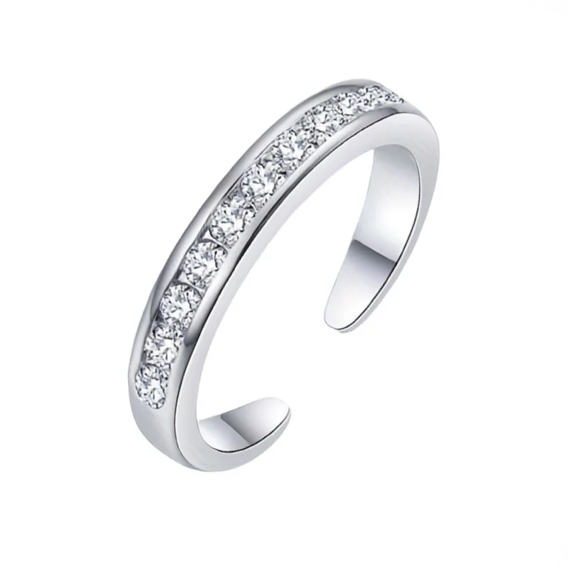 Women's Gold Plated Zircon Toe Ring, Luxury Summer Accessory