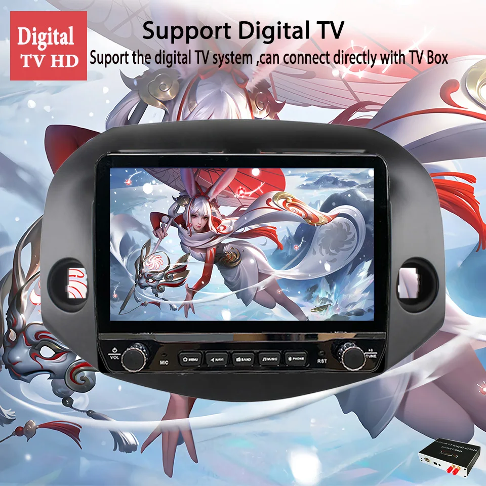 راديو السيارة نظام تحديد المواقع نافي مراقب لتويوتا راف 4 RAV4 2005 - 2012 Autoradio مشغل موسيقى الفيديو رئيس وحدة مسجل شرائط Carplay 4G Sim