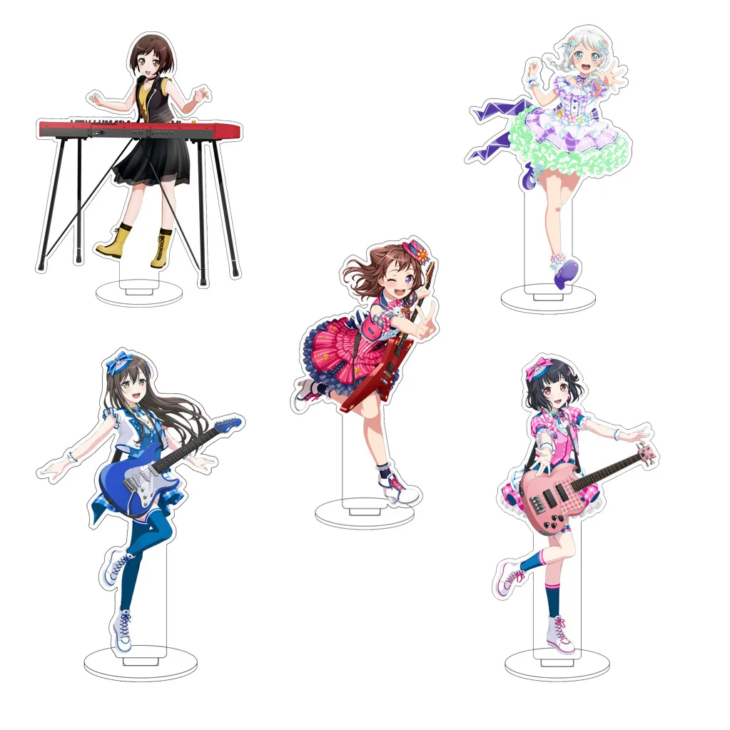 Figura Acrílica de 16CM del Anime BanG Dream, Toyama Kasumi, Hanazono Tae, Ushigome Rimi, Yamabuki Sāya, con Base, Adornos, Regalos