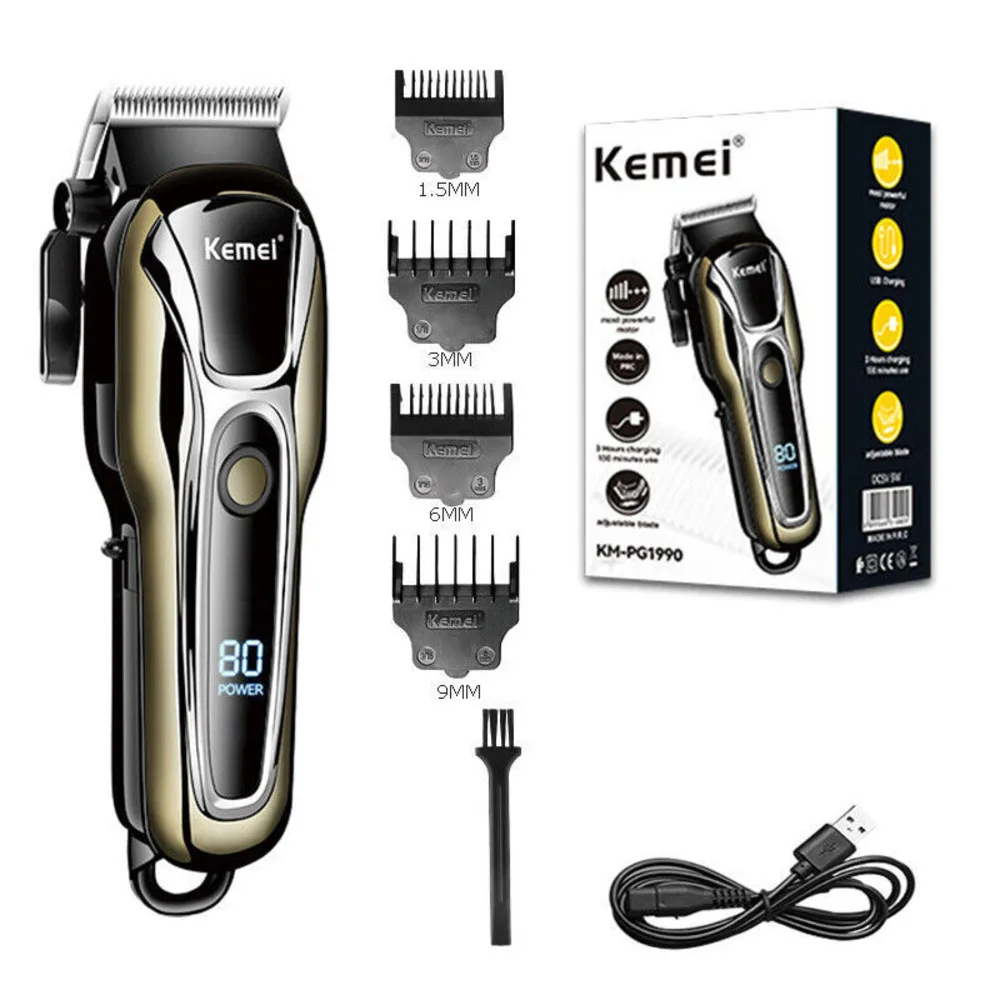 Mens Electric Hair Clippers Cordless Trimmer Beard Cutting Hine Barber Cut UK