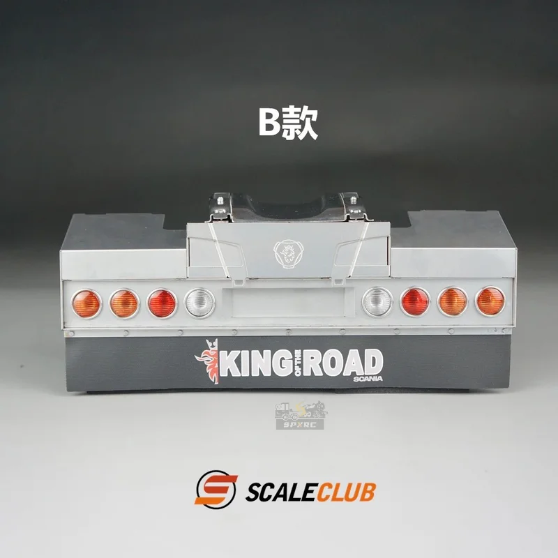 Scaleclub Model For Tamiya Scania R620 R470 R730 Drag Head Heavy Metal Tail Beam With Light For Tamiya  Scania 770S MAN Benz