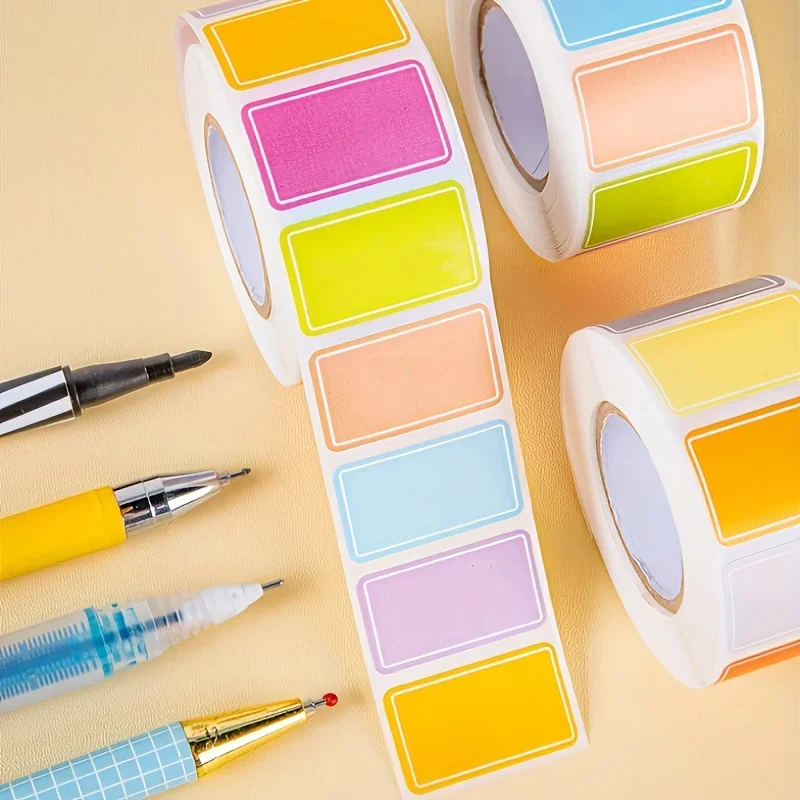 500pcs Colorful Label Stickers Waterproof Self-Adhesive Logo Handwritten Name Name Stickers Index Stickers Stickers