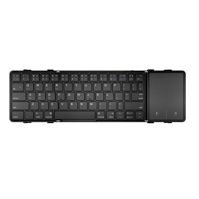 Wireless Folding Keyboard with Touchpad Rechargeable Foldable Bluetooth Keyboard for PC Tablet Laptop