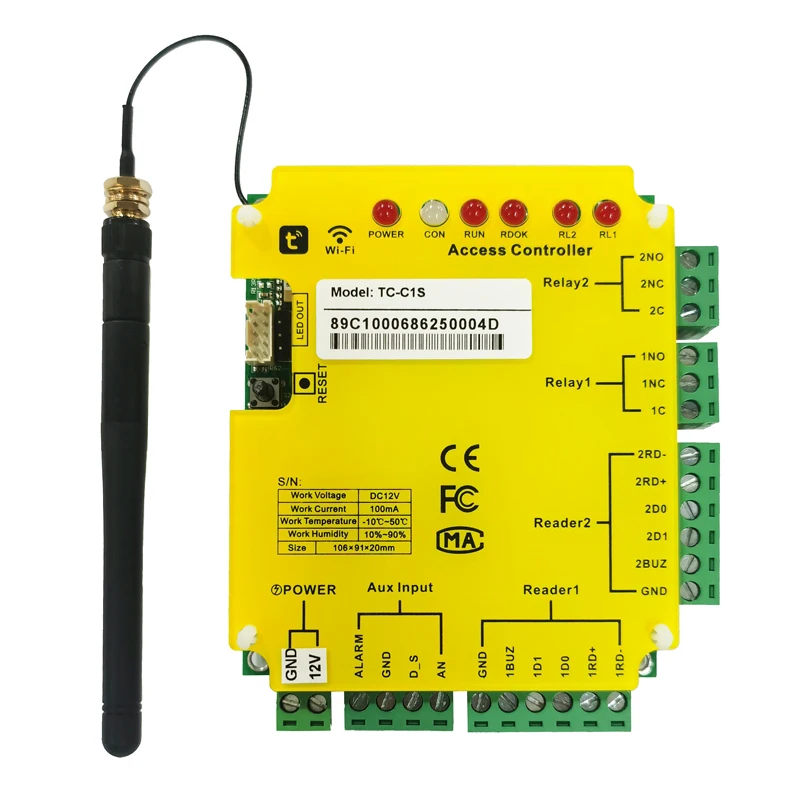 Tuya wifi painel de controle de acesso aplicativo móvel bluetooth controle de longo alcance 2 leitores casa fechadura da porta de segurança