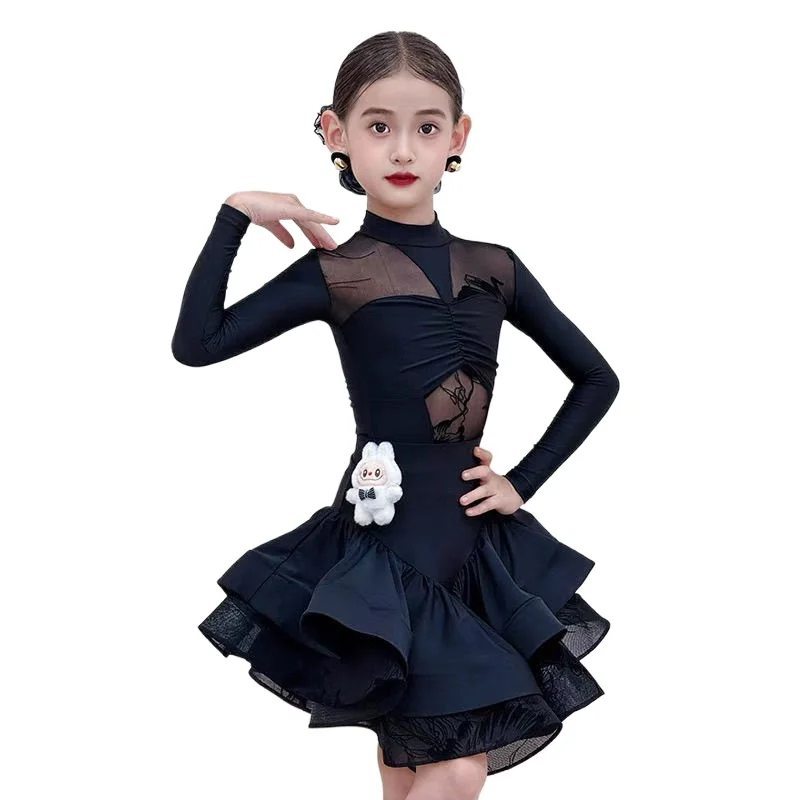 costume-de-danse-latine-pour-filles-ensemble-de-spectacle-de-robe-de-celebrite-d'internet-nouvelle-collection