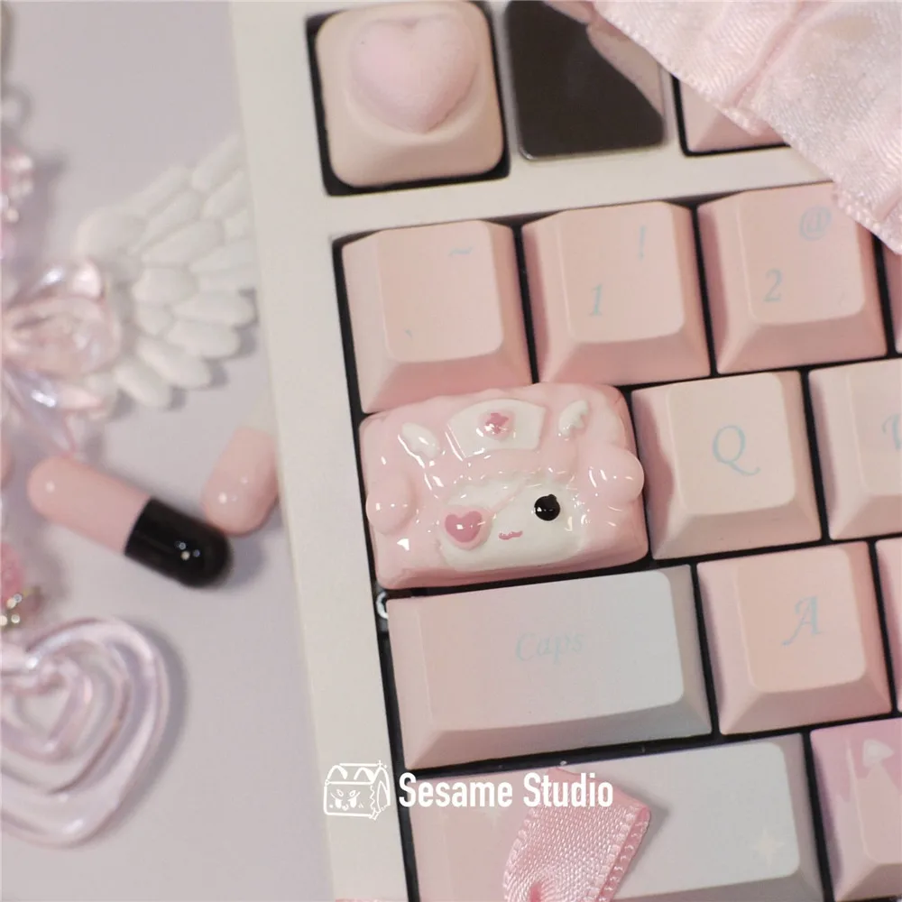 Cute Sanrio Keycap Custom Handmade Artisan Keycap Personalized ESC Tab Key Caps Creative Gift for Cherry MX Mechanical Keyboard