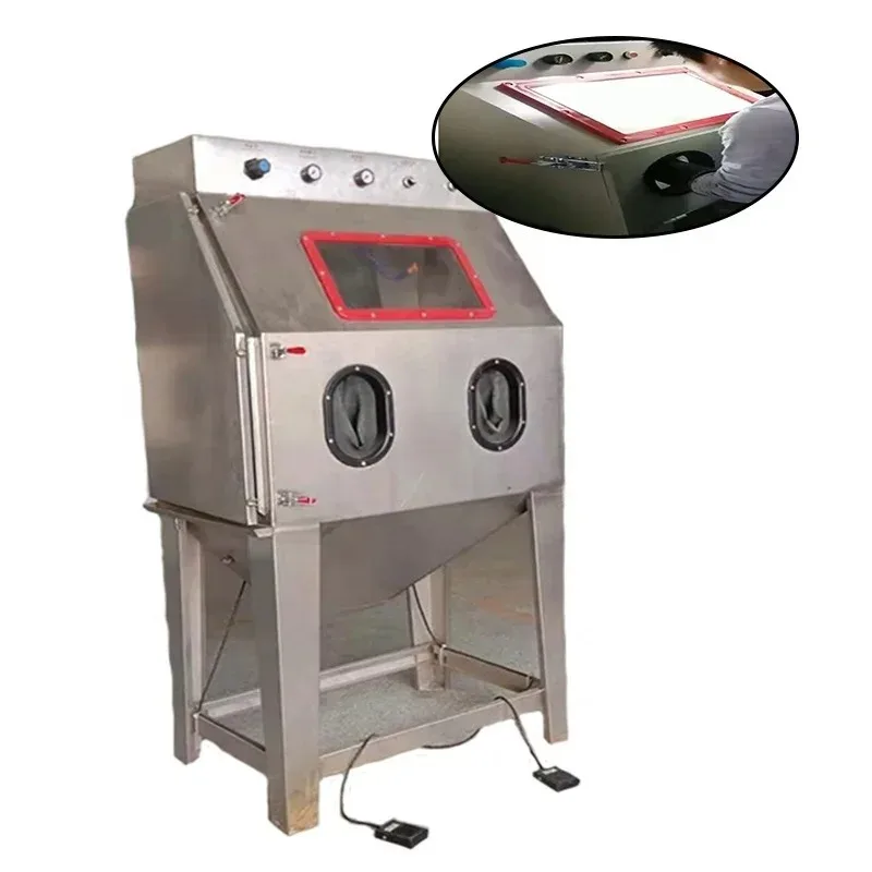 No Dust Environmental Protection Wet Sandblasting Machine / All Stainless Steel Wet Sand Blasting Machine